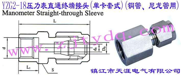 YZG2-18ֱͨK˽^(οʽ)(~)Manometer Straight-through Sleeve